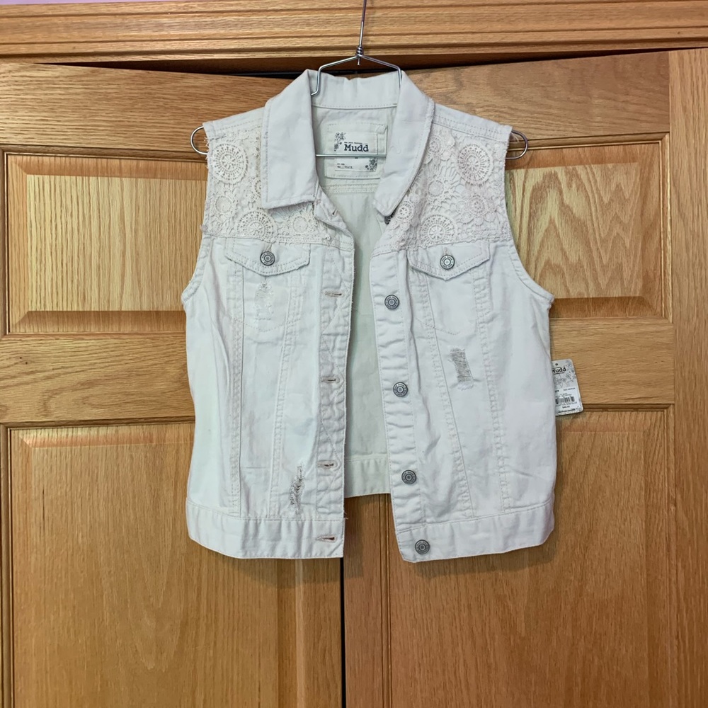 White Embellished Vest